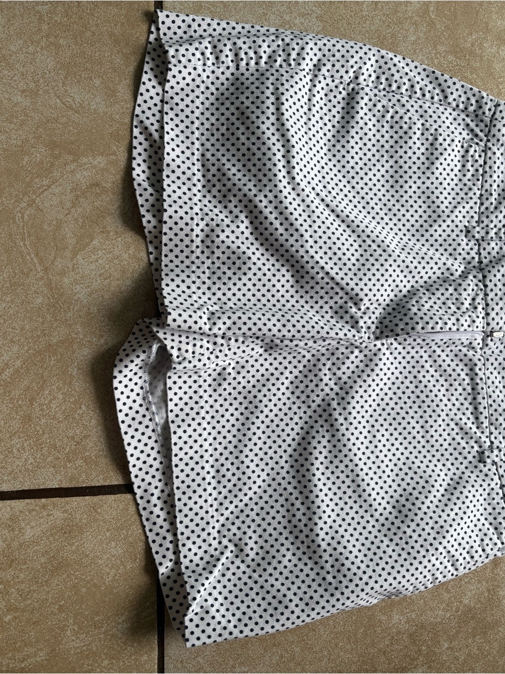 Nautica Gray and White Chambray Waistband Skirt